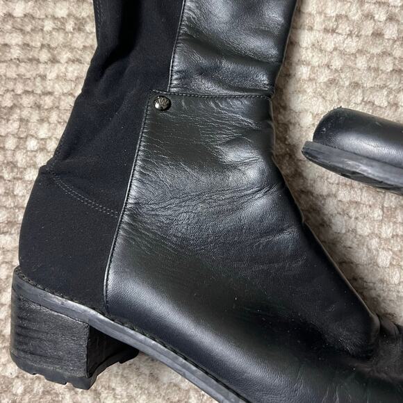 Stuart Weitzman Black Leather Knee High Boots Size 7.5 - Picture 2 of 9